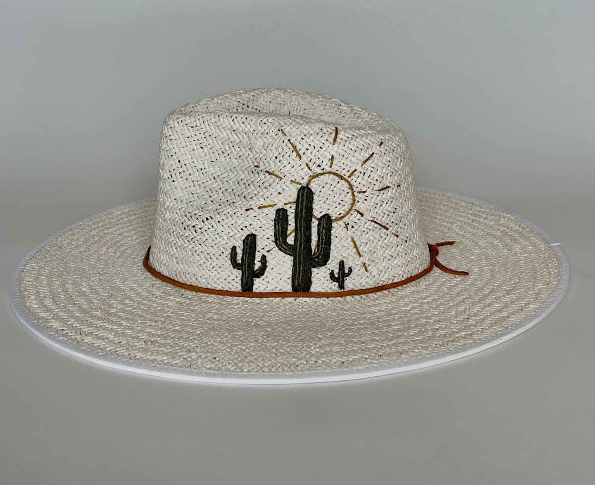 Sunshine on Saguaros - White Straw